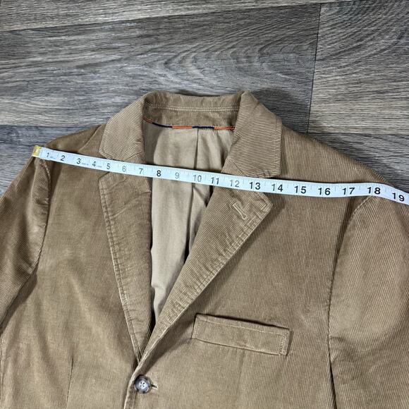 J.Crew Blazer Mens Medium Brown Corduroy Sport Coat 3 Button Notch Lapel - Picture 8 of 15